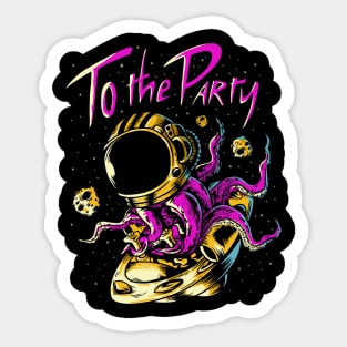 Alien astronaut to the party Sticker